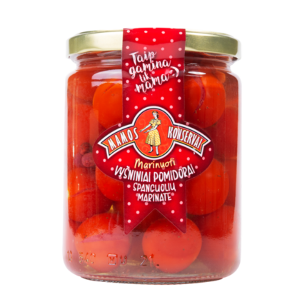 Vyšniniai pomidorai spanguolių marinate, 530g.
